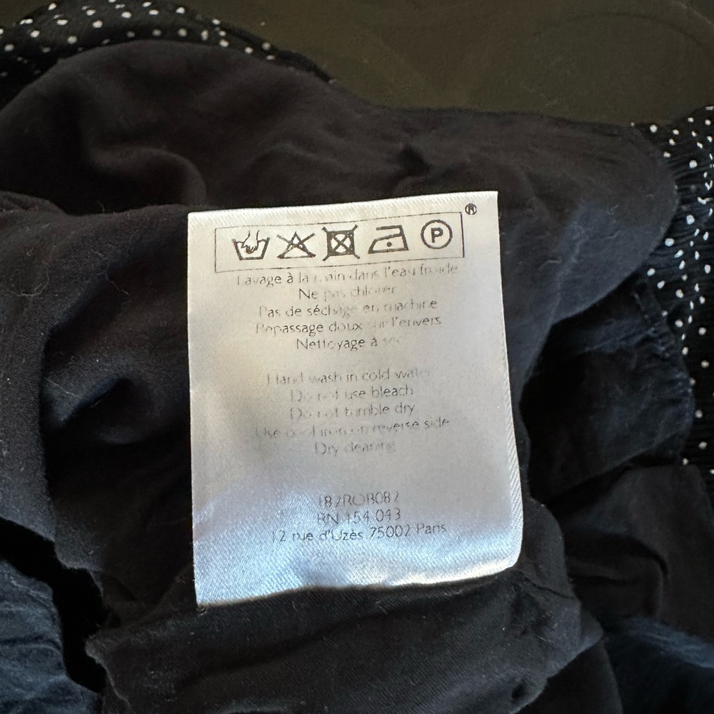 Sézane Black Silk Blend Ruffled Tiered Dress - Picture 7 of 8